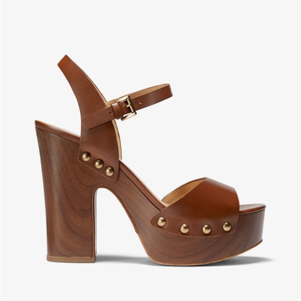 Michael Kors Leonor Platform Shoes Size 8 Luggage